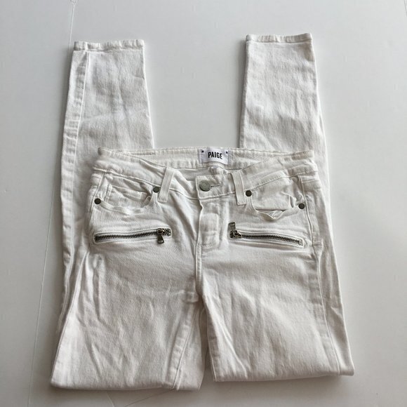 PAIGE 'Indio Zip'‎ Skinny Stretch Jeans Size 26 - Picture 4 of 10